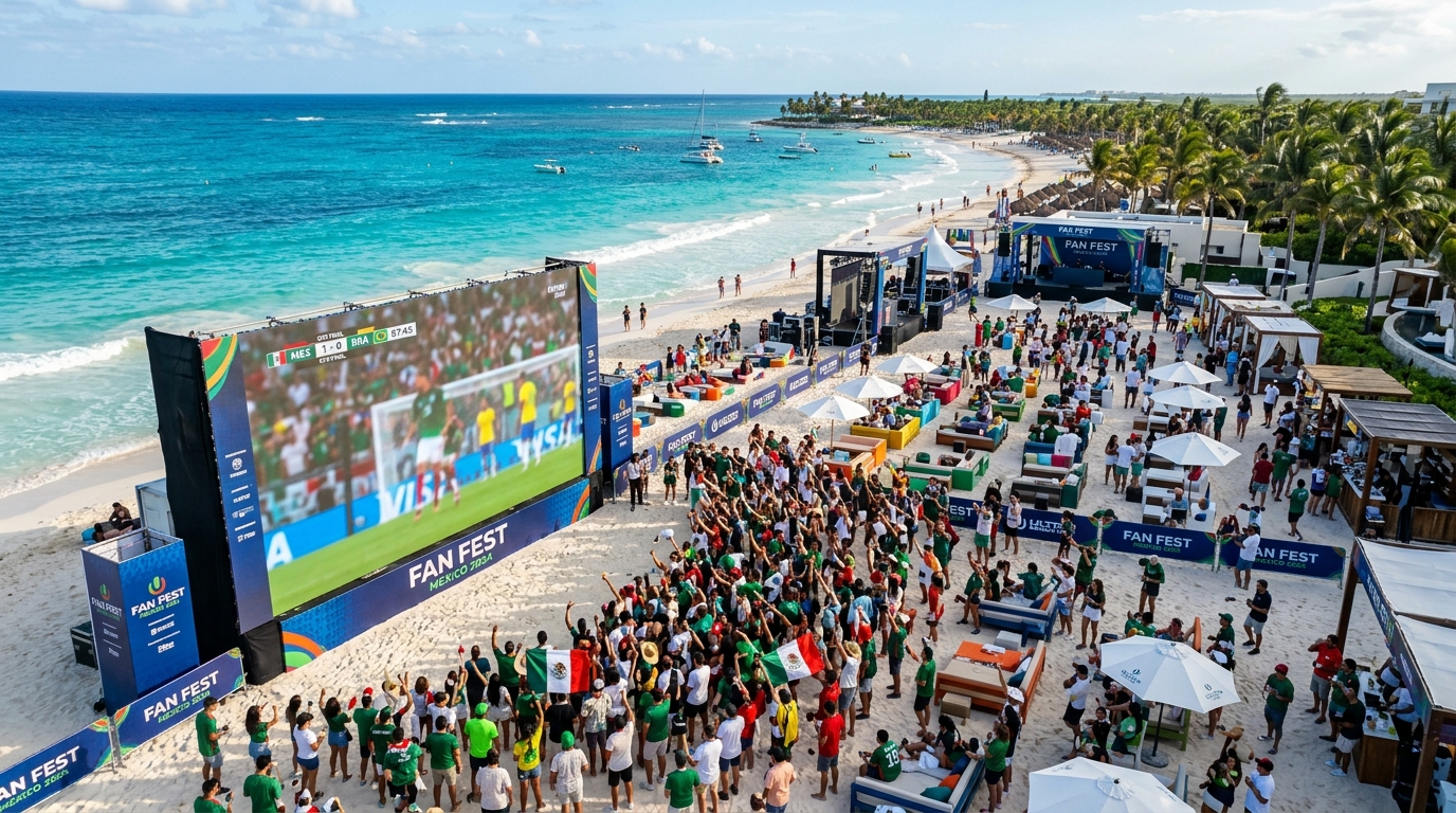 Caribe Mexicano Se Prepara: Sedes Para Los Fan Fests Del Mundial 2026 En La Playa